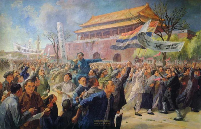 周令釗《五四運(yùn)動》油畫，1951年，中國國家博物館藏.jpg